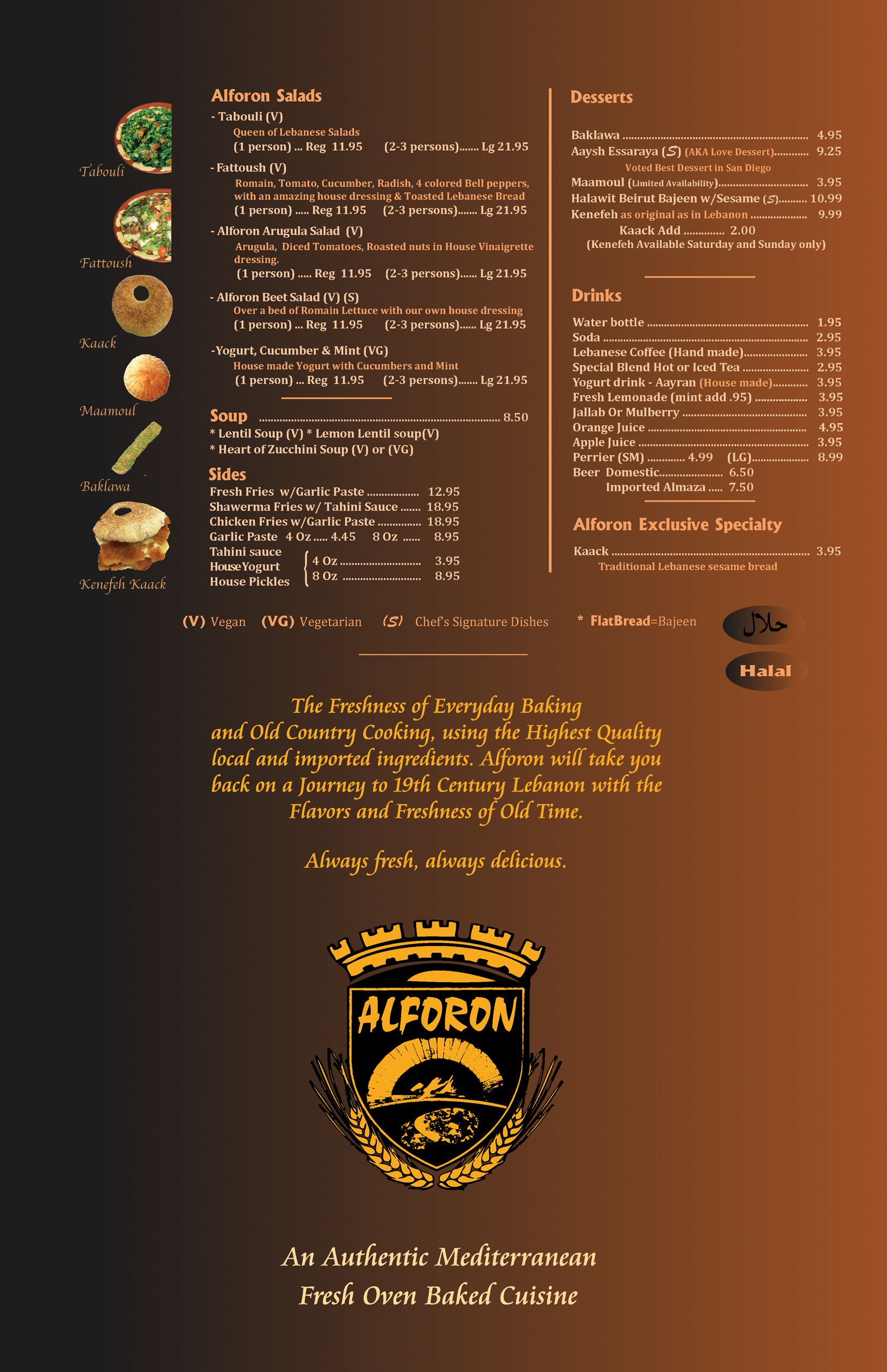Alforon Lebanese Food Menu - Page 2