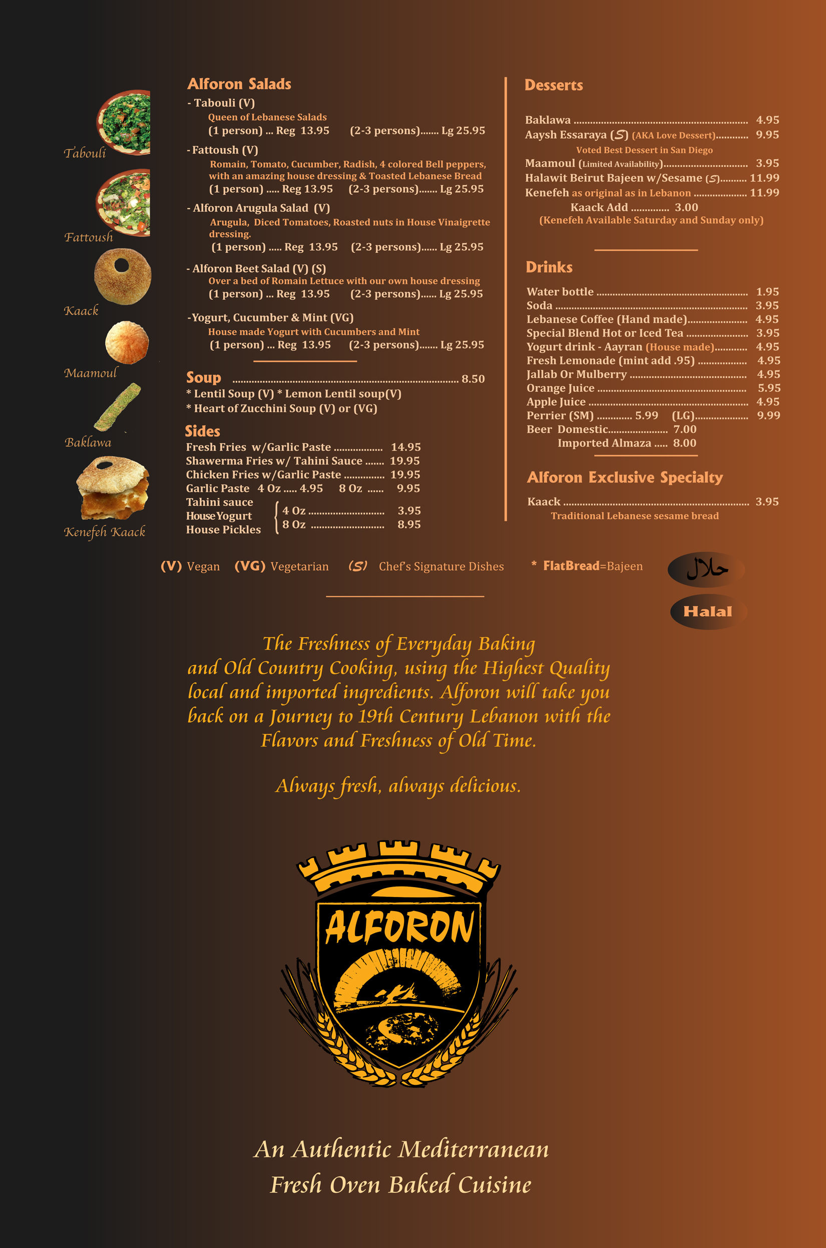 Alforon Lebanese Food Menu - Page 1 Alforon Lebanese Food Menu - Page 1